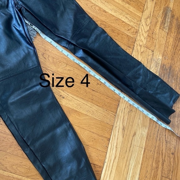 NWOT Princess Polly Faux Leather High Waisted Straight  MACEY Black Pants - Picture 11 of 16